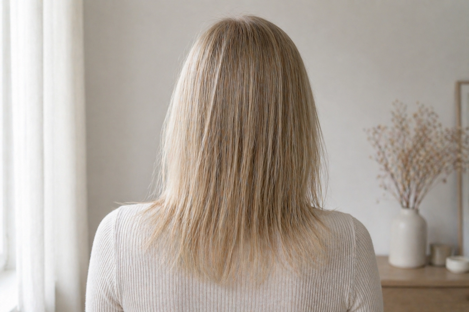 Feines Haar vorbereiten